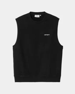 Best Sale Script Vest Sweatshirt | Sort Mænd Sveder