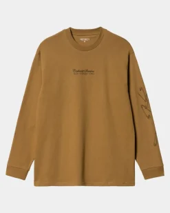 Outlet Sikkerhedsnal Langaermet T-Shirt | Hamilton Brown Mænd T-Shirts Og Poloer