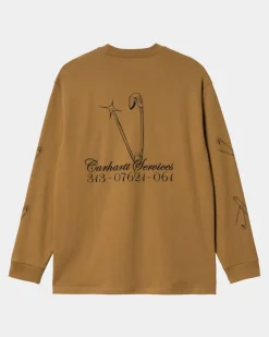 Outlet Sikkerhedsnal Langaermet T-Shirt | Hamilton Brown Mænd T-Shirts Og Poloer
