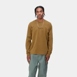 Outlet Sikkerhedsnal Langaermet T-Shirt | Hamilton Brown Mænd T-Shirts Og Poloer