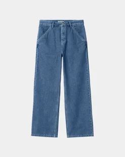 Clearance Simple Bukser Til Kvinder | Bla (Stenvasket) Kvinder Bukser