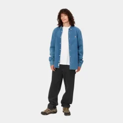 Cheap Single Knee Pant - Denim | Sort (Stenvasket) Mænd Denim