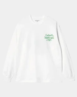 Hot Soundface Langaermet T-Shirt | Hvid Mænd T-Shirts Og Poloer