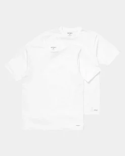 Shop Standard T-Shirt Med Rund Hals (2 Pack) | Hvid + Hvid Mænd Undertøj