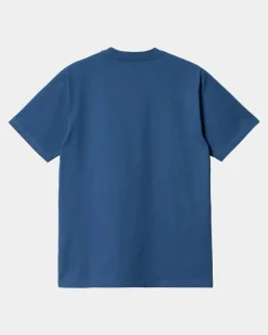 Cheap University Script T-Shirt | Aeldre / Hvid Mænd T-Shirts Og Poloer